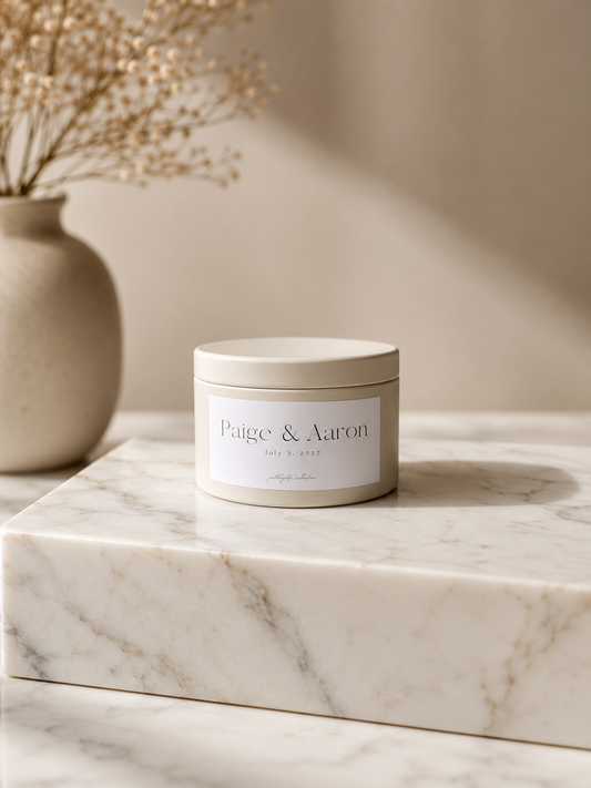 6oz wedding favour candle